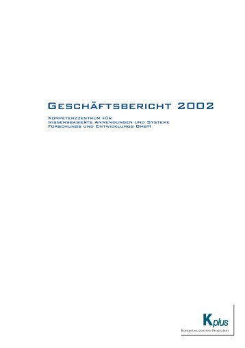 Geschäftsbericht 2002.qxd - Know-Center