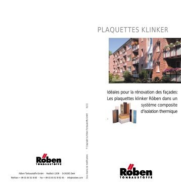 PLAQUETTES KLINKER - Röben Tonbaustoffe GmbH