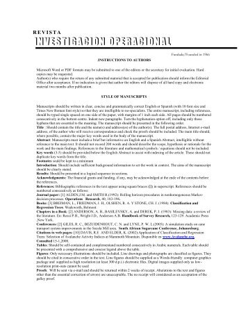 investigacion operacional investigacion operacional - revista ...