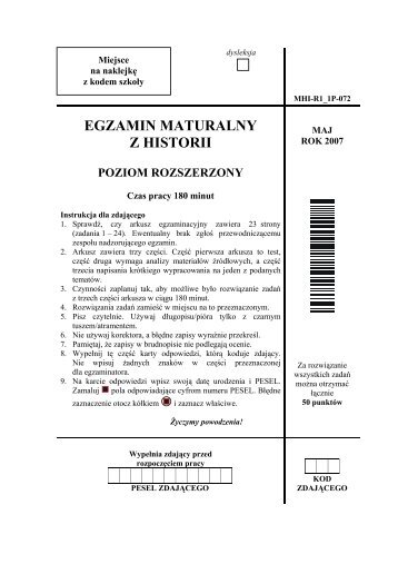 Poziom rozszerzony