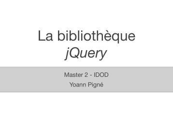 jQuery - Yoann Pigné