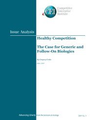 Healthy Competition: The Case for Generic and Follow-On Biologics