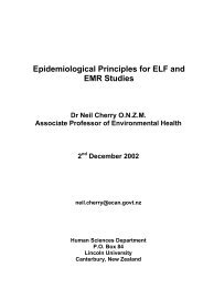 Epidemiological principles for EMF and EMR studies - Lincoln ...