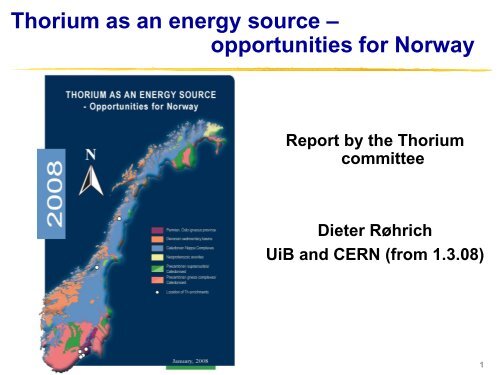 Thorium and Norway