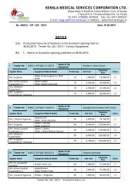 Provisional Status list of tenderers in the Quotation opening held on ...