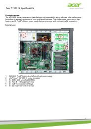 Acer AT110 F2 Specifications