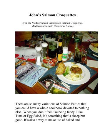John's Salmon Croquettes - The Geriatric Gourmet