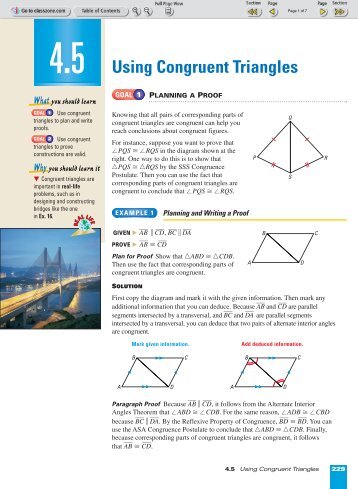 4-5 Using Congruent Triangles - Nexuslearning.net