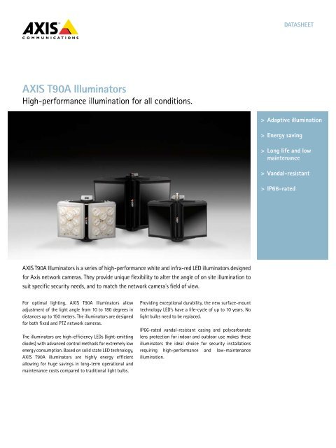 AXIS T90A Illuminators - IP Way