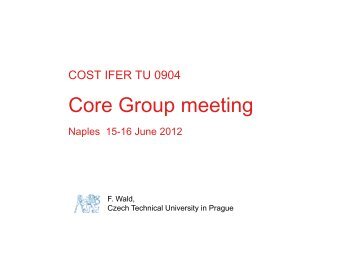 Core Group meeting - Czech Technical University in Prague