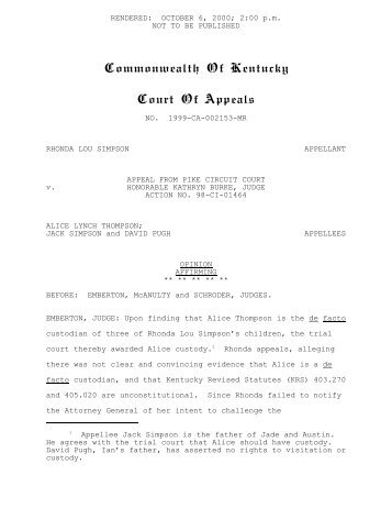 1999-CA-002153 (PDF) - Kentucky Supreme Court Searchable ...