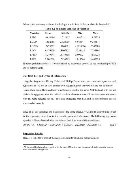 On the Determinants of Foreign Capital Flows - DAAD partnership ...