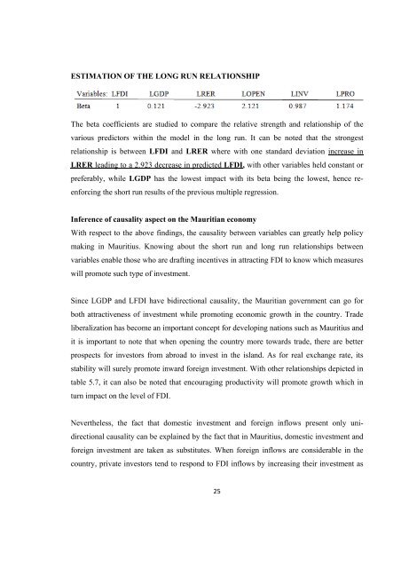 On the Determinants of Foreign Capital Flows - DAAD partnership ...