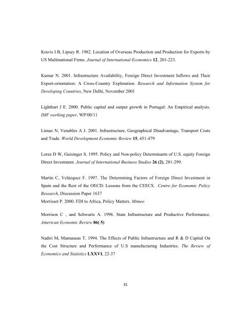 On the Determinants of Foreign Capital Flows - DAAD partnership ...