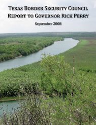 Border Security Council Report - Office of the Governor - Rick Perry