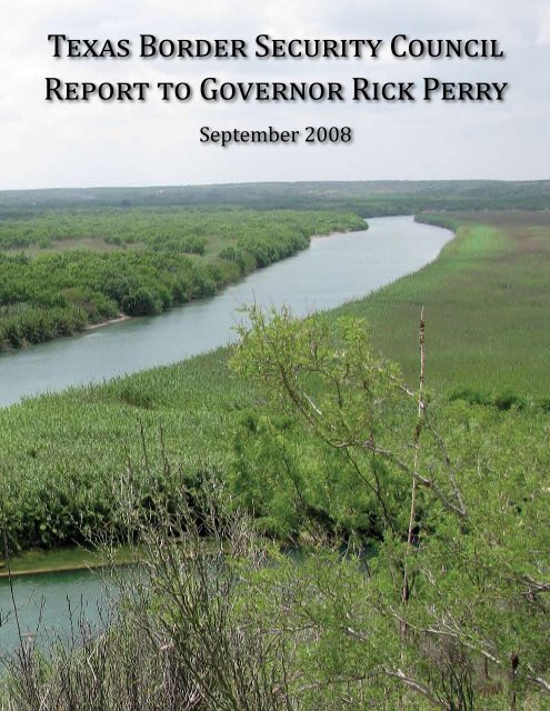 Border Security Council Report - Office of the Governor - Rick Perry