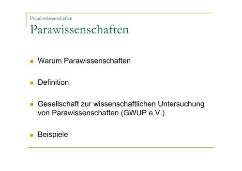 Pseudo-Wissenschaften