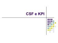 CSF e KPI