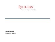 Orientation - Rutgers School of Law