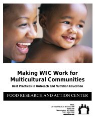 Making WIC Work for Multicultural Communities - Food Research ...