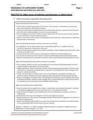 Resources to supplement this rubric - Institute for Mathematics ...