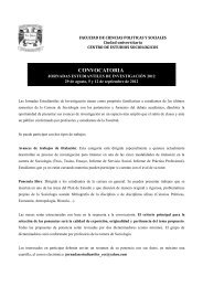 CONVOCATORIA - Centro de Estudios Sociológicos