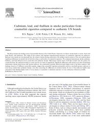 Cadmium, lead, and thallium in smoke particulate from counterfeit ...