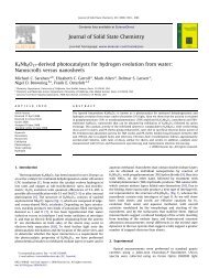 K4Nb6O17-derived photocatalysts for hydrogen ... - UC Davis