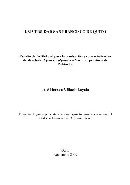 Hojas iniciales tesis - Repositorio Digital USFQ - Universidad San ...