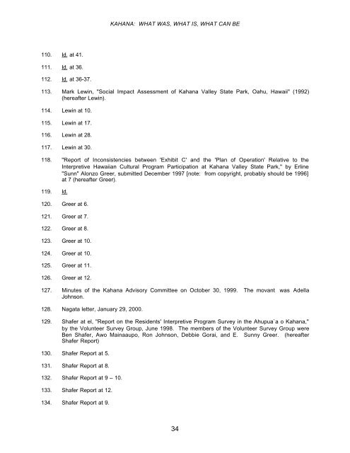 Kahana: what was, what is, what can be. - Legislative Reference ...