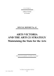 Arts Victoria and the Arts 21 Strategy