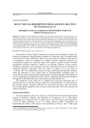 HEAVY METALS BIOSORPTION FROM AQUEOUS SOLUTION BY ...