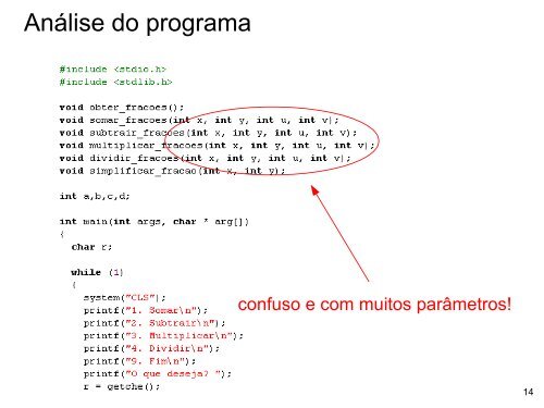 Passagem de Parâmetros e Estruturas