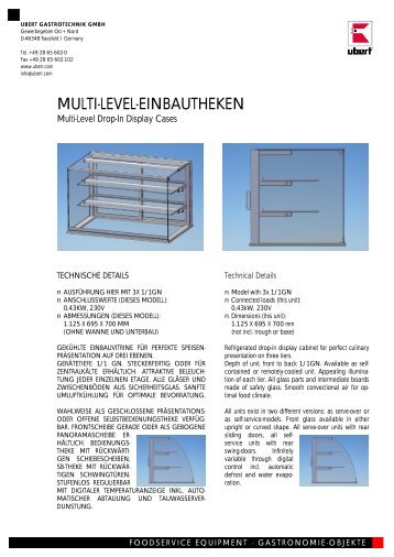 MULTI-LEVEL-EINBAUTHEKEN - Ubert Gastrotechnik GmbH