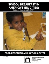 School Breakfast in America's Big Cities - Food Research and Action ...