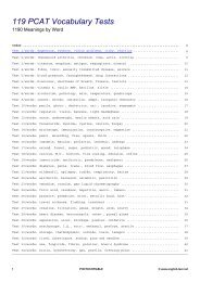 119 PCAT Vocabulary Tests - English-Test.net