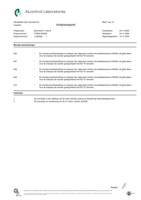 Verkennend bodemonderzoek Veld B - Gemeente Roosendaal