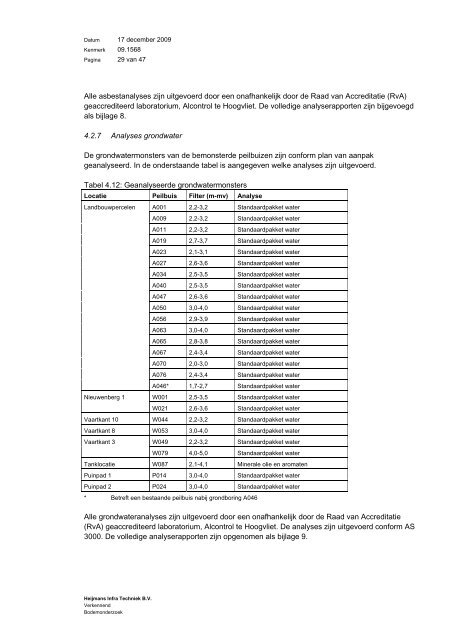 Verkennend bodemonderzoek Veld B - Gemeente Roosendaal