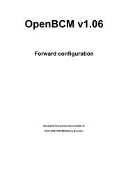 OpenBCM v1.06 Forward configuration