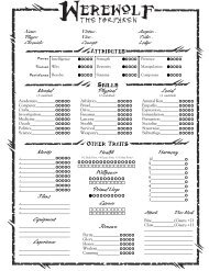 Interactive Werewolf The Forsaken 4 Page Sheet Version 2[B&W]