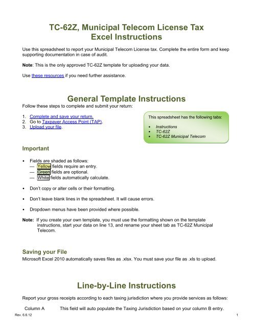 TC-62Z Template Instructions - Utah State Tax Commission - Utah.gov