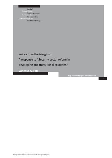 Voices from the Margins - Berghof Handbook for Conflict ...