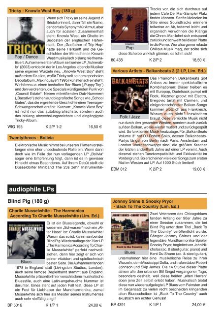 Le Forum d´Vinyl Ausgabe August 2008 - Da capo