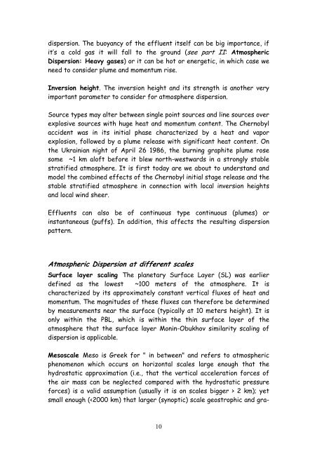 Modelling of Pollutant Transport in the Atmosphere - MANHAZ