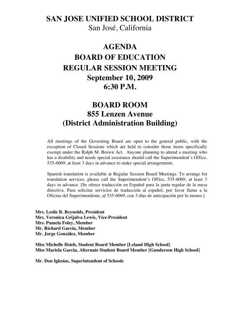 09-10-09 Agenda Backup