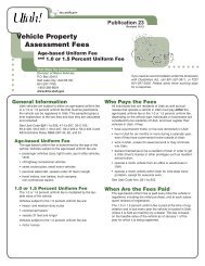 Pub-23, Utah Vehicle Property Assessment Fees - Utah State Tax ...