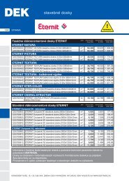 CENNÍK SK_04_2010.indd - DEKTRADE