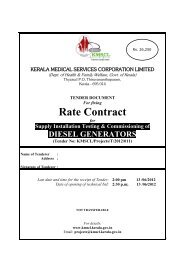 Rate Contract - Kerala Medical Services Corporation - Government ...