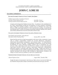 JOHN C. LORE III - Rutgers School of Law