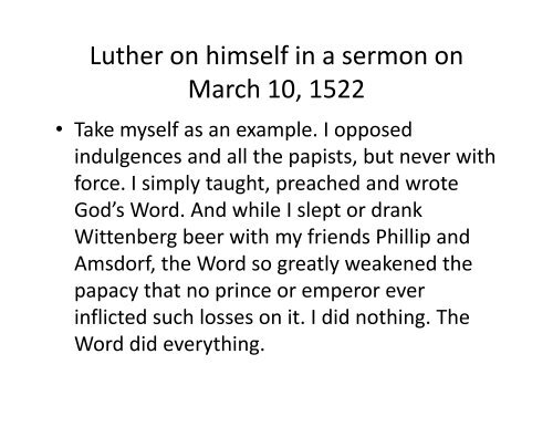 Martin Luther: The Middle Years 1523-1529